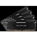 CORSAIR 32GB (KIT OF 4) 3466MHZ DDR4 DIMM 16-18-18-36 VENGEANCE BLACK HEAT 1.35V WHITE LED