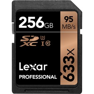 LEXAR # 256GB PROFESSIONAL 633X U3 SDHC/SDXC