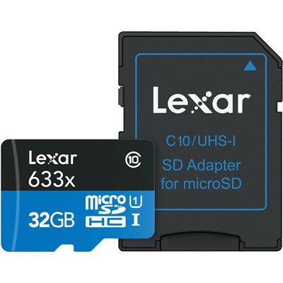 LEXAR # 32GB HIGH-PERFORMANCE 633X MICROSDHC/MICROSDXC UHS-I