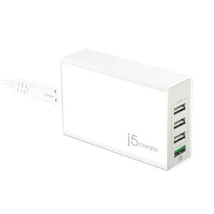 J5CREATE JUP40 4-PORT USB QC3.0 CHARGER