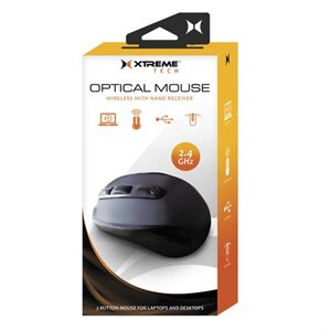 XTREME - 3-Button wireless optical mouse with nano receiver