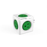 POWERCUBE ORIGINAL - 5 OUTLETS - WITH   SURGE  - GREEN - CETL