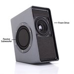 ACCESSORY POWER GOgroove SonaVERSE O2 USB Powered Speakers w/ Dual Side-Firing Passive Woofers Grey