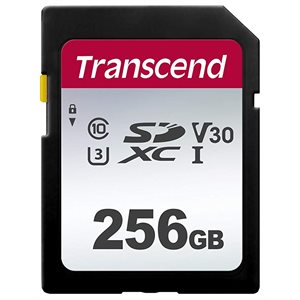 Transcend 256GB UHS-I U3 SD card  Read 95MB/s  Write 45MB/s