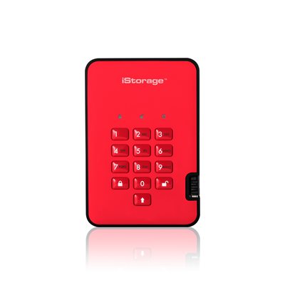 ISTORAGE 1TB DISKASHUR2 256-BIT - RED - USB 3.0