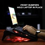 ACCESSORY POWER ENHANCE Laptop Cooling Stand with 5 LED Fans & Dual USB Ports Black with Red LED