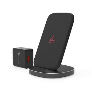 Adonit Wireless Fast Charging (Qi) stand w/usb charger - up to 10w - Black