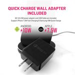 Adonit chargeur rapide sans-fil (Qi) et support avec chargeur USB - jusqu'à 10W - Noir