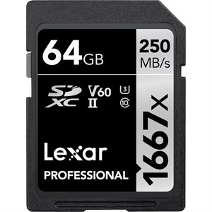 LEXAR # 64GB Professional SDHC / SDXC 1667x UHS-II