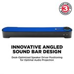 ACCESSORY POWER GOgroove SonaVERSE UBR Computer Sound Bar Speaker System BLUE