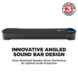 ACCESSORY POWER GOgroove SonaVERSE UBR Computer Sound Bar Speaker System BLACKOUT