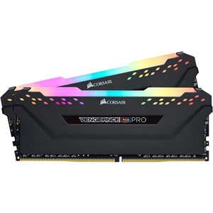 CORSAIR VENGEANCE RGB PRO 16GB (2x8GB) DDR4 3200 (PC4-25600) C16 DESKTOP MEMORY - BLACK