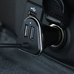 ARMORALL 7.2Amp 4 Port Car Charger with Hub Black