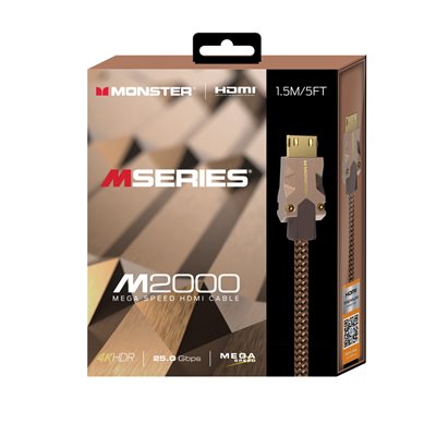 Monster - Câble HDMI 4 pieds MSeries M2 25GBPS