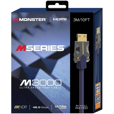 Monster -Câble HDMI M3 48 GBPS - 9pieds