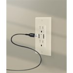 XTREME 4.2 AMP 2 Outlet 2 USB Wall Receptacle - Almond