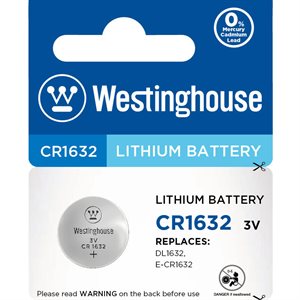 Westinghouse CR1632 3.0V lithium button cell (1 pc blister)