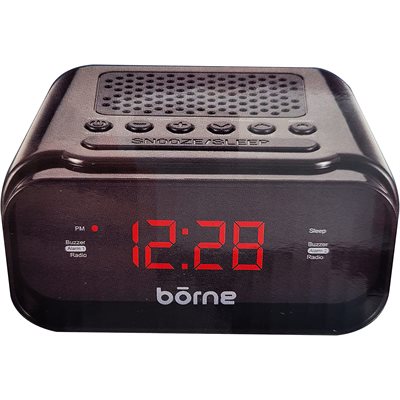 Op het randje rok exegese BORNE CR640D DIGITAL AM/FM CLOCK RADIO 0.6'' LED DISPLAYDUAL ALARM BATTERY  BACK UP