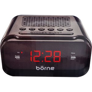 BORNE CR640D DIGITAL AM/FM CLOCK RADIO 0.6'' LED DISPLAYDUAL ALARM BATTERY BACK UP