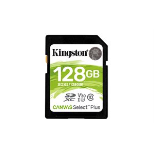 Kingston 128GB SDXC Canvas Select Plus 100R C10 UHS-I U3 V30 (Canada)