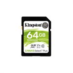 Kingston 64GB SDXC Canvas Select Plus 100R C10 UHS-I U1 V10