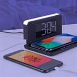 ALURATEK Qi Wireless Charging FM Alarm Clock with Nightlight