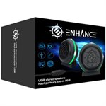 ACCESSORY POWER ENHANCE USB LED Gaming Speakers w/In-Line Volume Control & Powerful 5W Drivers-Blue