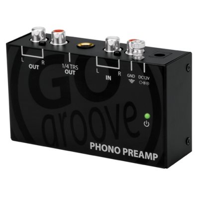 AccessoryPowerGogroove Phono Preamp- ltra Compact Phono Turntable Preamp(Preamplifier) w/12V AC Adpt