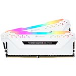 CORSAIR VENGEANCE RGB PRO 16GB (2x8GB) DDR4 3200 (PC4-25600) C16 DESKTOP MEMORY - WHITE