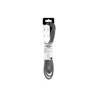 Xtreme 6FT Fabric Extension Cord - White with Black