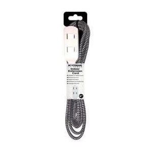 Xtreme 6FT Fabric Extension Cord - White with Black