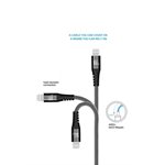 LAX 4FT Apple MFi Certified Durable Braided Nylon USB-C to Lightning Cables Black