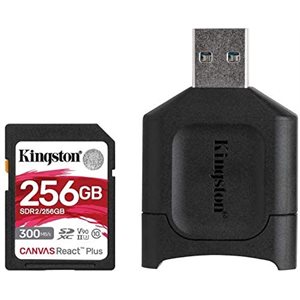 Kingston 256GB SDXC React Plus SDR2 + MLP SD Reader (Canada Retail)