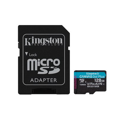 Kingston 128GB microSDXC Canvas Go Plus 170R A2 U3 V30 Card+ADP (Canada Retail)