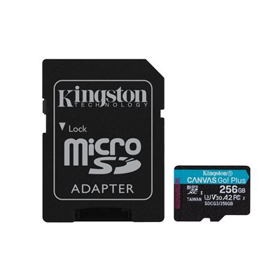 Kingston 256GB microSDXC Canvas Go Plus 170R A2 U3 V30 Card+ADP (Canada Retail)