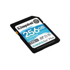 Kingston 256GB SDXC Canvas Go Plus 170R C10 UHS-I U3 V30 (Canada Retail)