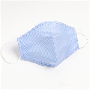 Masques lavables et réutilisables antibactérien en tissu HORST (Coton) Bleu pied de poule (Paquet de 5)