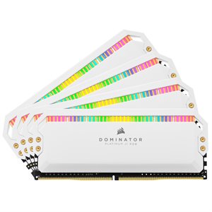 CORSAIR DOMINATOR PLATINUM RGB 64GB (4x16GB) DDR4 3600 (PC4-28800) C18 1.35V Desktop Memory  - White