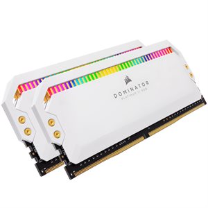 CORSAIR DOMINATOR PLATINUM RGB 16GB (2x8GB) DDR4 3600 (PC4-28800) C18 1.35V Desktop Memory  - White