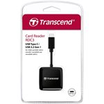 TRANSCEND SD/microSD Card Reader USB 3.2 Gen 1 Black Type C