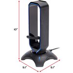 ACCESSORY POWER - ENHANCE 3-In-1 Headset Stand Black