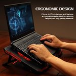 ACCESSORY POWER - ENHANCE - Cryogen Gaming Laptop Cooling Stand - Black/Red light -