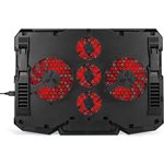 ACCESSORY POWER - ENHANCE - Cryogen Gaming Laptop Cooling Stand - Black/Red light -