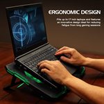 ACCESSORY POWER ENHANCE ENHANCE CRYOGEN Gaming Laptop Cooling Stand  BLK w/GREEN LED