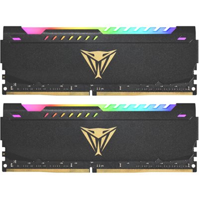 Patriot V4S RGB 64GB (2x32GB) 3200MHz UDIMM CL18 VIPER STEEL RGB BLACK HS DUAL CL18