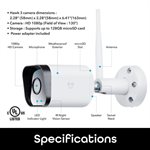 Geeni Hawk 3 1080p HD Outdoor Smart Wi-Fi Security Camera, White