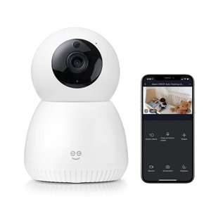 Caméra de sécurité intelligente Geeni Scope 1080p HD à suivi automatique, Intérieur, blanc