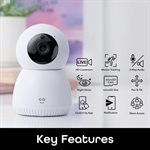 Geeni Scope 1080p HD Smart Auto-Tracking Security Camera, Indoor, White