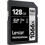 Lexar 128GB Professional 1066x SDXC UHS-I Card SILVER Series