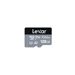 Lexar 128GB Professional 1066x microSDHC UHS-I Card w/SD Adapter Silver Series